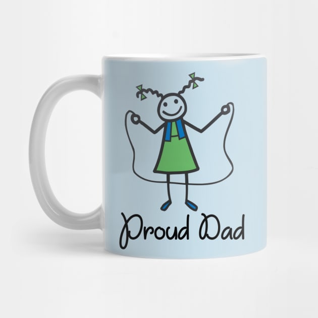 Proud Dad Rope Skipping Stick Girl Daughter School Gift by peter2art